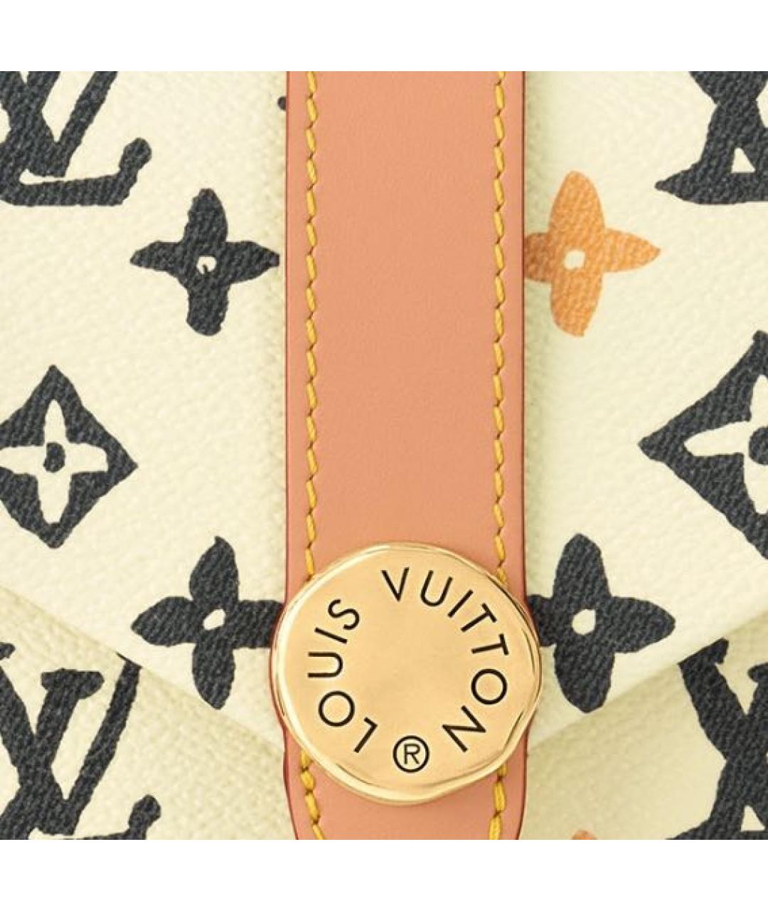 LOUIS VUITTON Бежевая сумка через плечо из лакированной кожи, фото 6