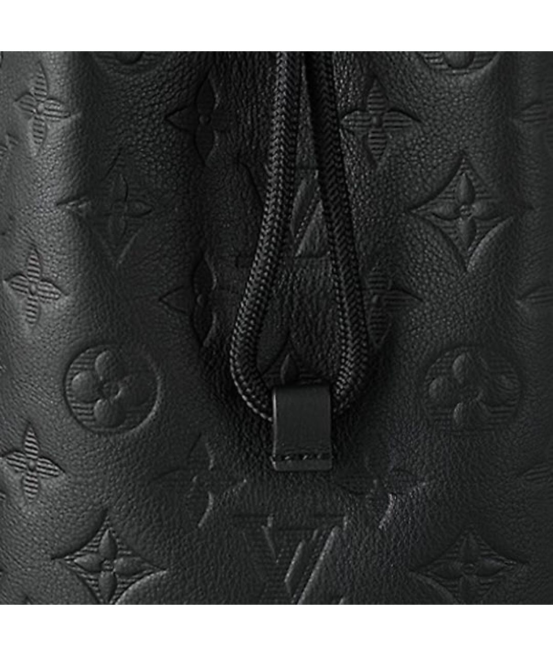 LOUIS VUITTON Черная кожаная сумка на плечо, фото 5