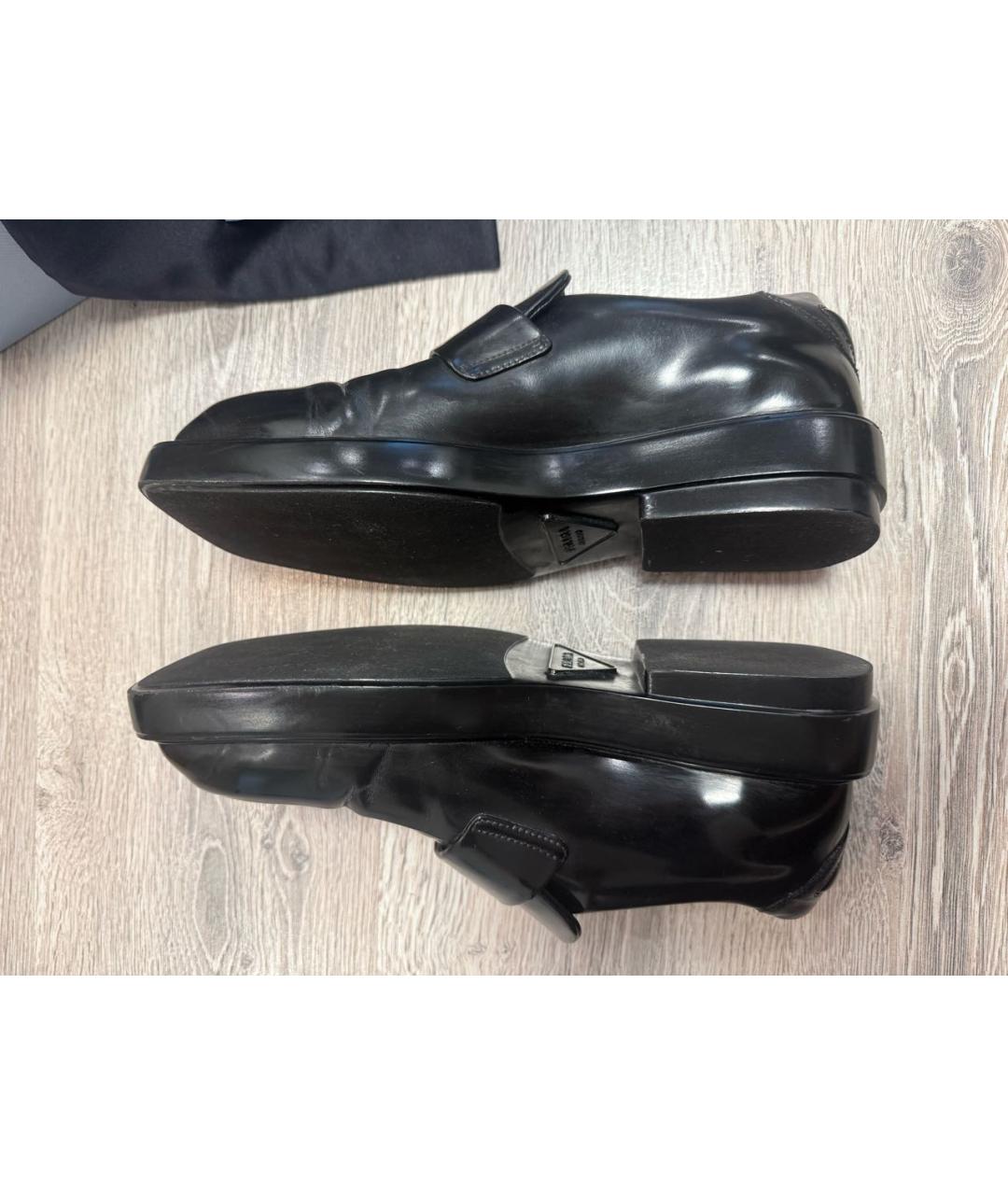 PRADA Черные кожаные лоферы, фото 6