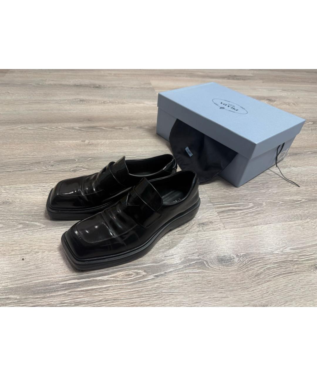 PRADA Черные кожаные лоферы, фото 8