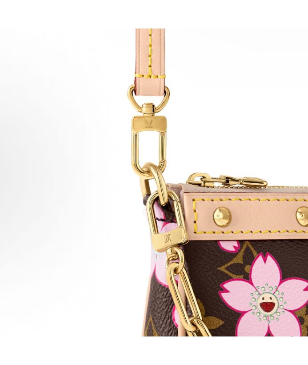 LOUIS VUITTON Коричневая кожаная сумка с короткими ручками, фото 5