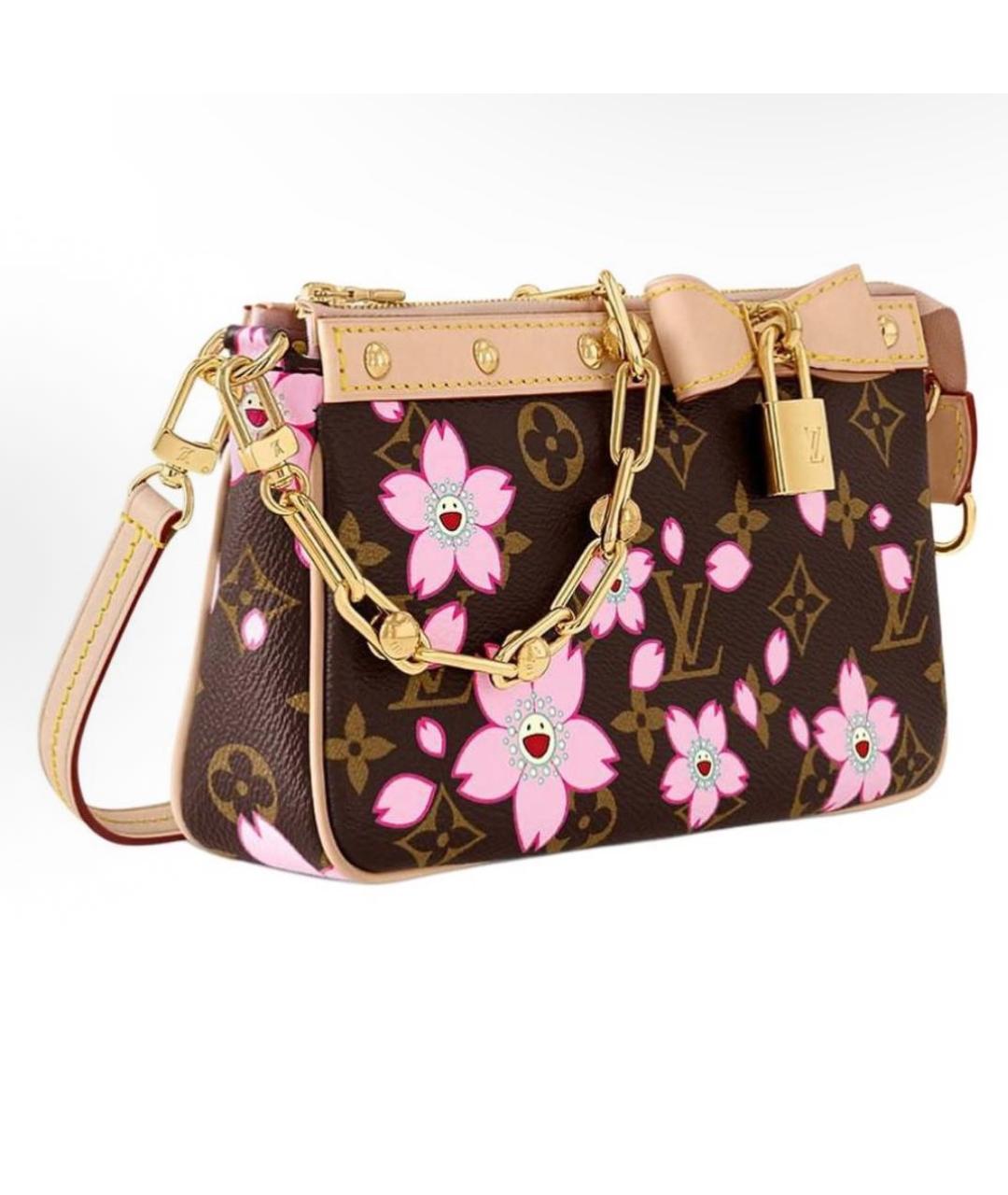 LOUIS VUITTON Коричневая кожаная сумка с короткими ручками, фото 2
