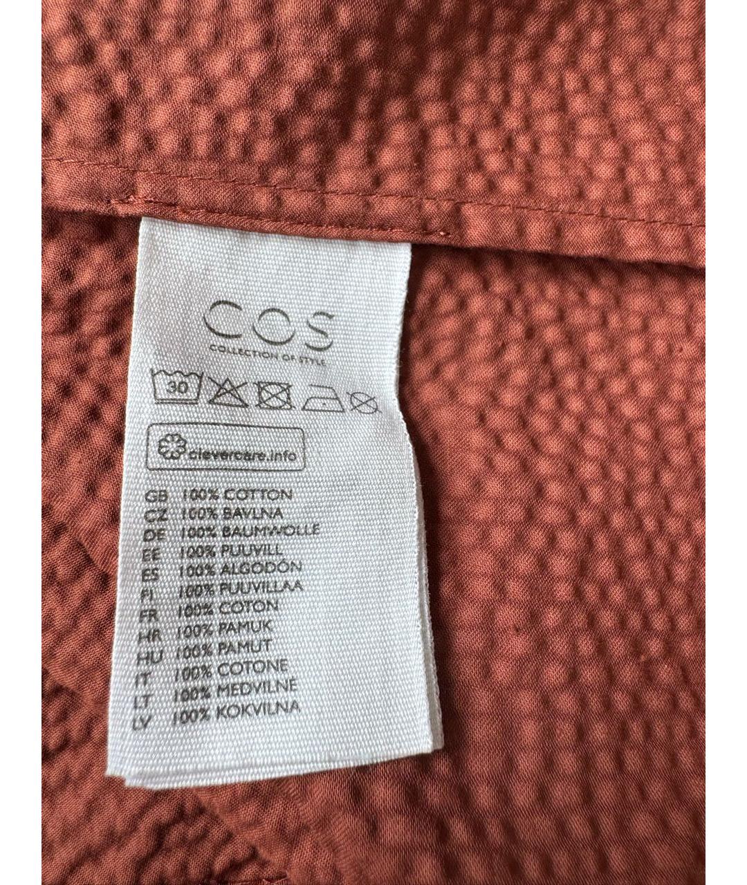 COS Коричневая хлопковая блузы, фото 6