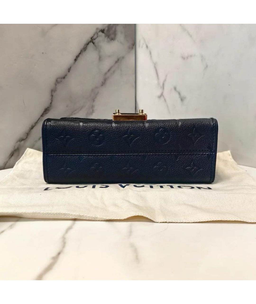 LOUIS VUITTON Черная кожаная сумка через плечо, фото 4