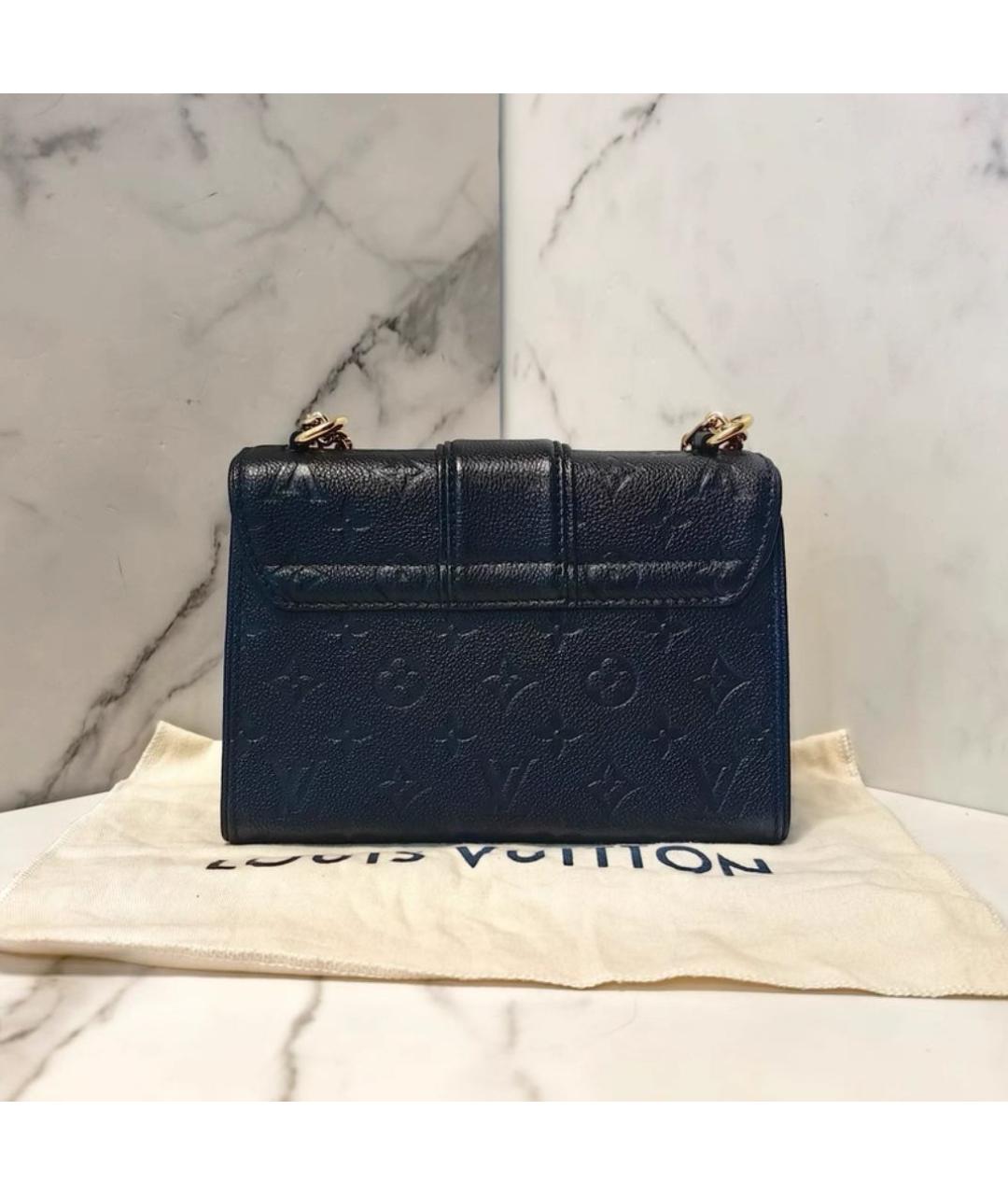 LOUIS VUITTON Черная кожаная сумка через плечо, фото 2