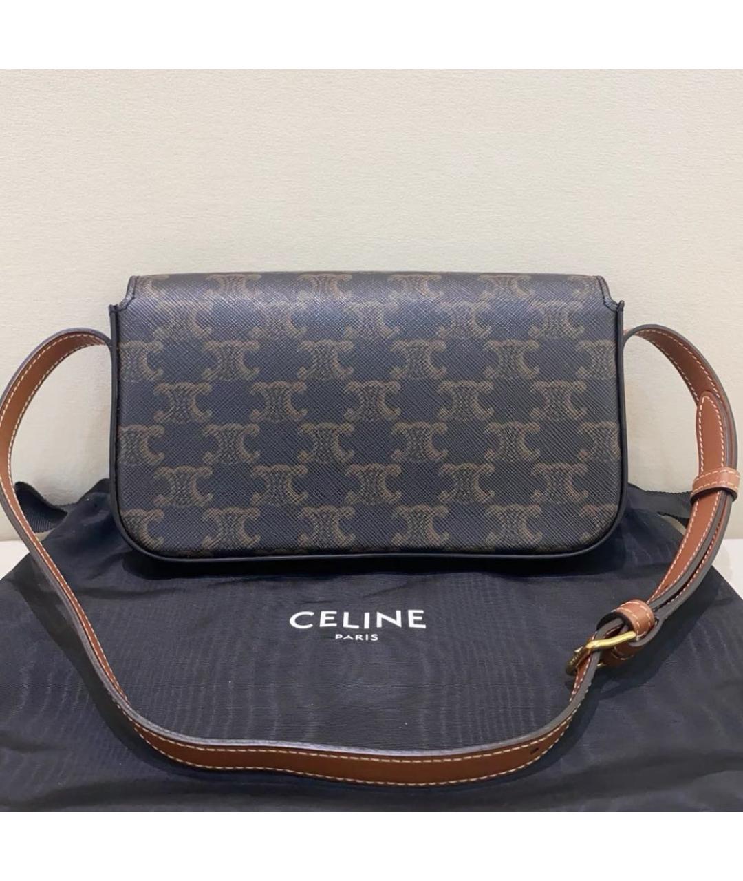 CELINE Антрацитовая сумка через плечо, фото 2