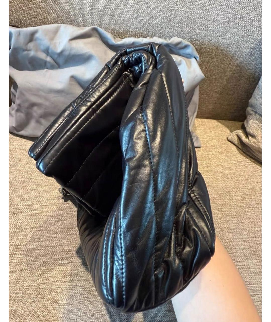 BALENCIAGA Черная кожаная сумка через плечо, фото 4