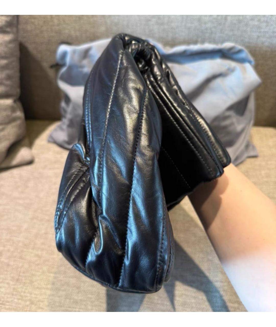 BALENCIAGA Черная кожаная сумка через плечо, фото 5
