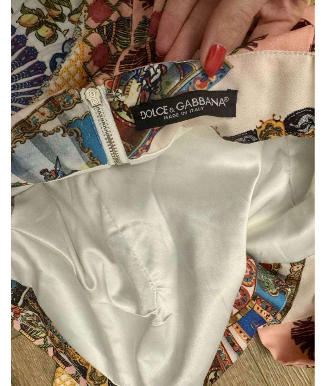 DOLCE&GABBANA Мульти хлопковый сарафан, фото 4