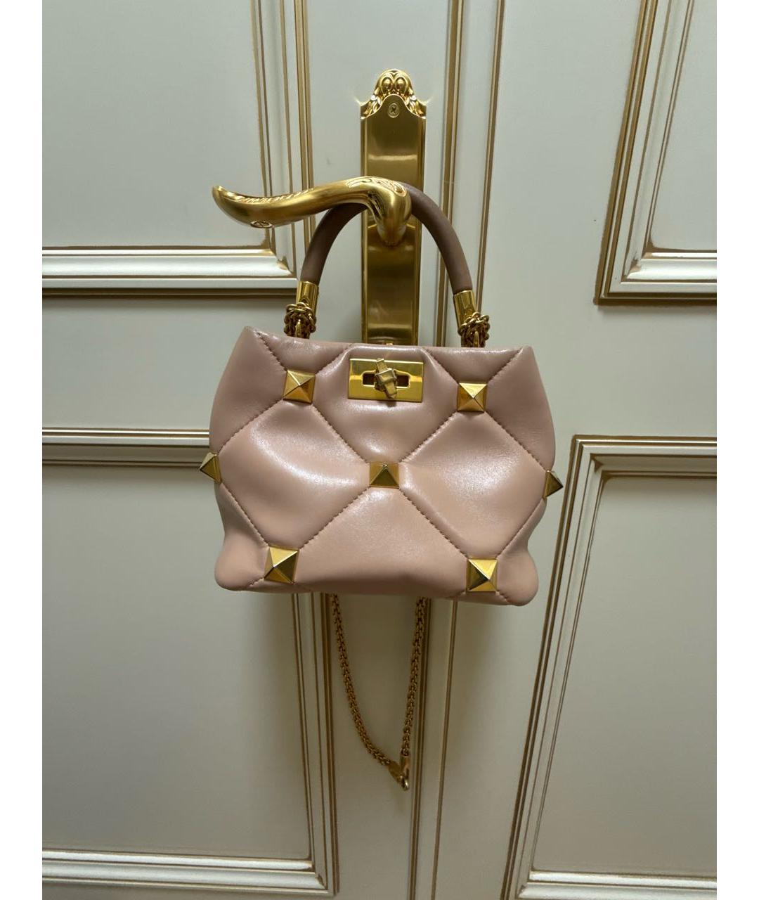VALENTINO Бежевая кожаная сумка через плечо, фото 2