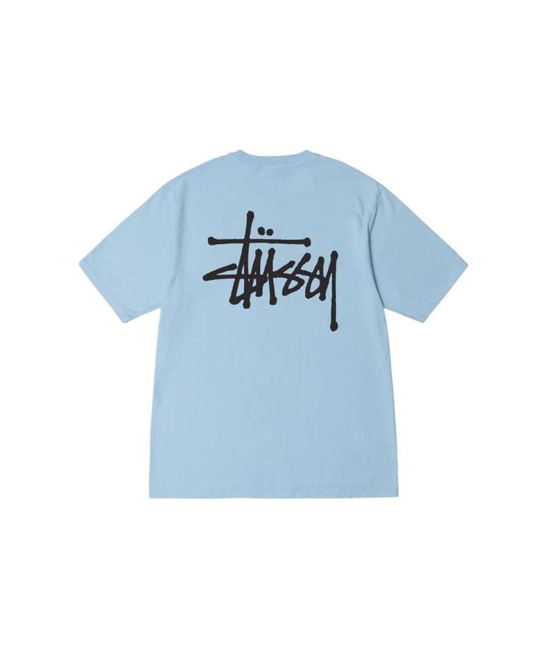 STUSSY Синяя хлопковая футболка, фото 2
