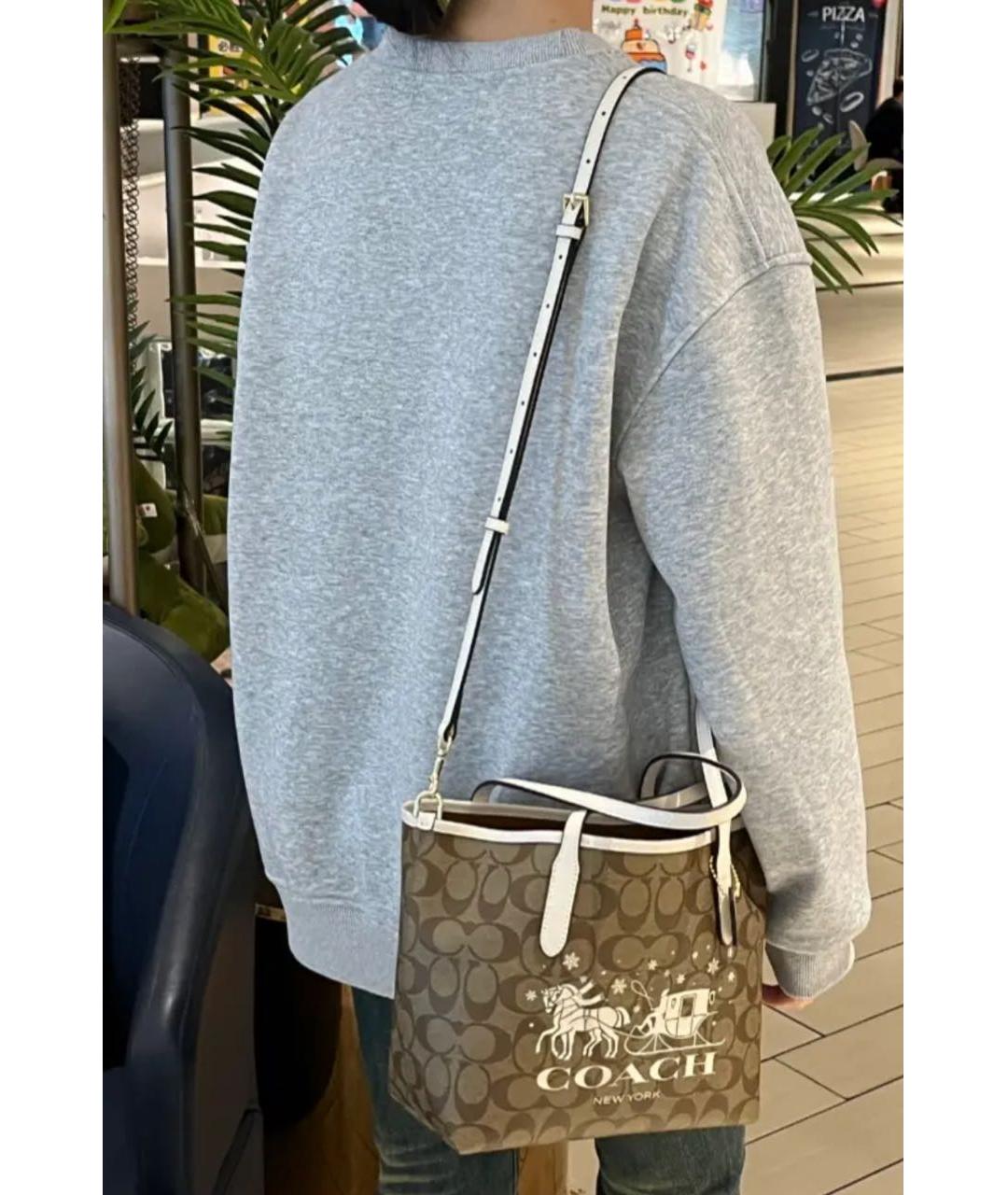 COACH Коричневая сумка тоут, фото 5