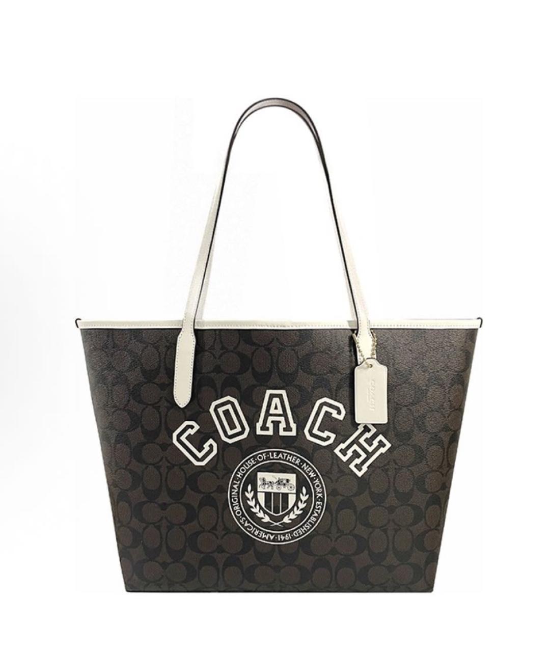 COACH Коричневая сумка тоут, фото 1