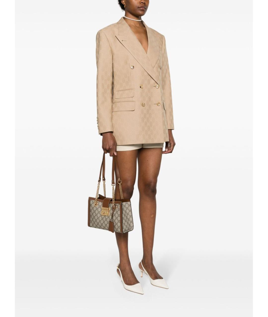 GUCCI Бежевая сумка тоут, фото 4