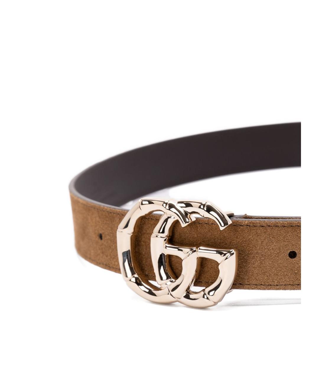 GUCCI Коричневый замшевый ремень, фото 2