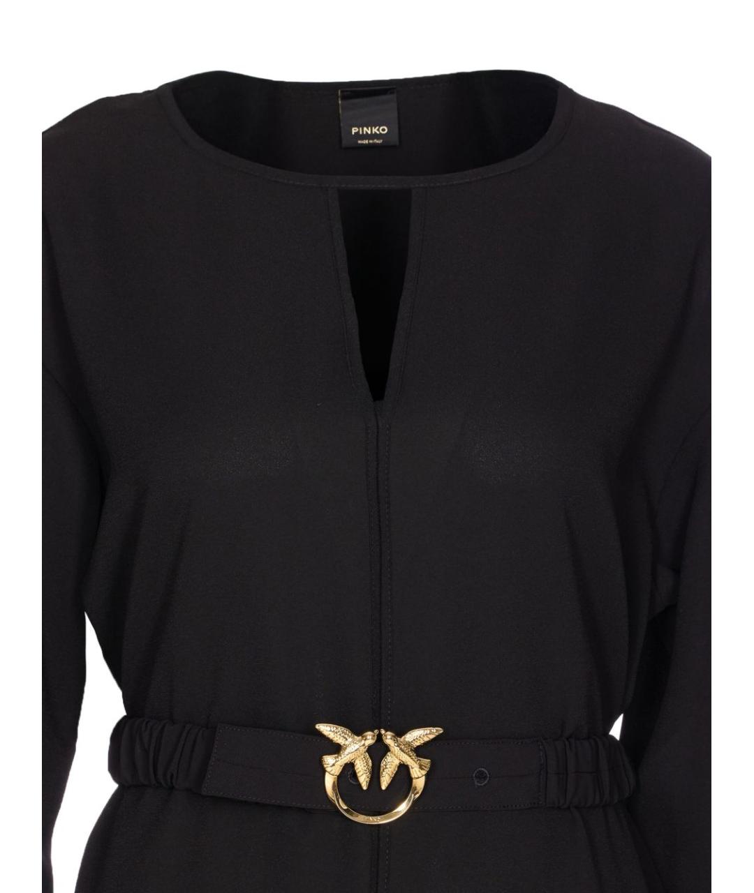 PINKO Черное полиэстеровое повседневное платье, фото 3