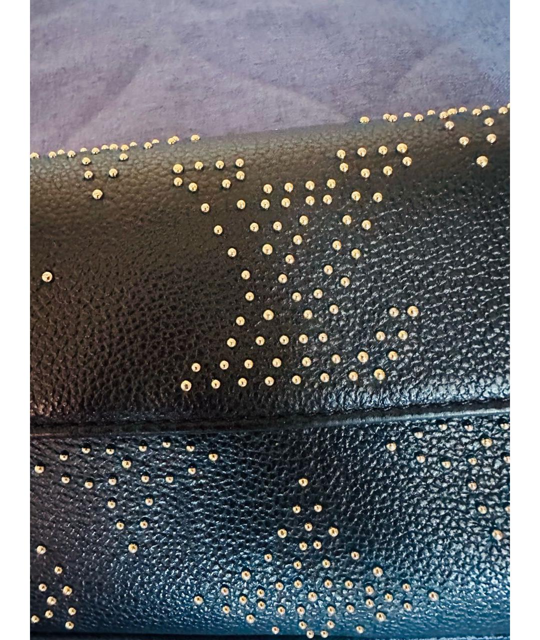 LOUIS VUITTON Черная кожаная сумка с короткими ручками, фото 5