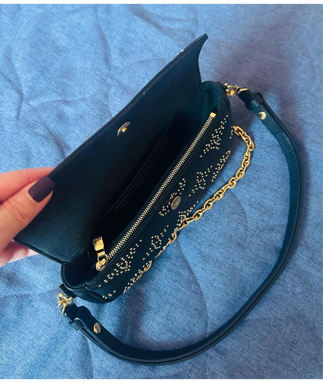 LOUIS VUITTON Черная кожаная сумка с короткими ручками, фото 3