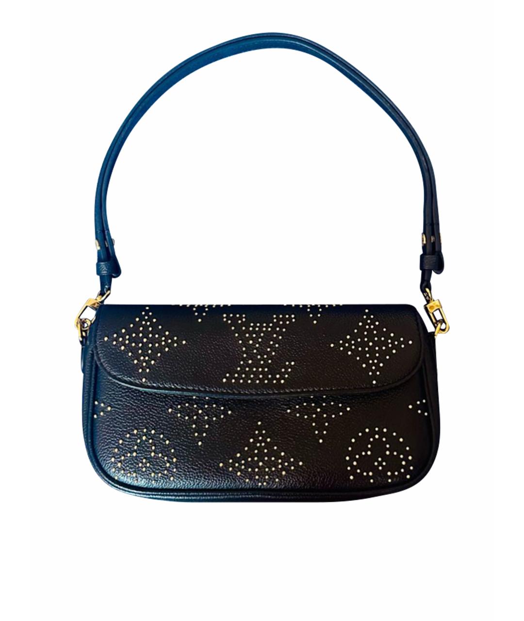 LOUIS VUITTON Черная кожаная сумка с короткими ручками, фото 1