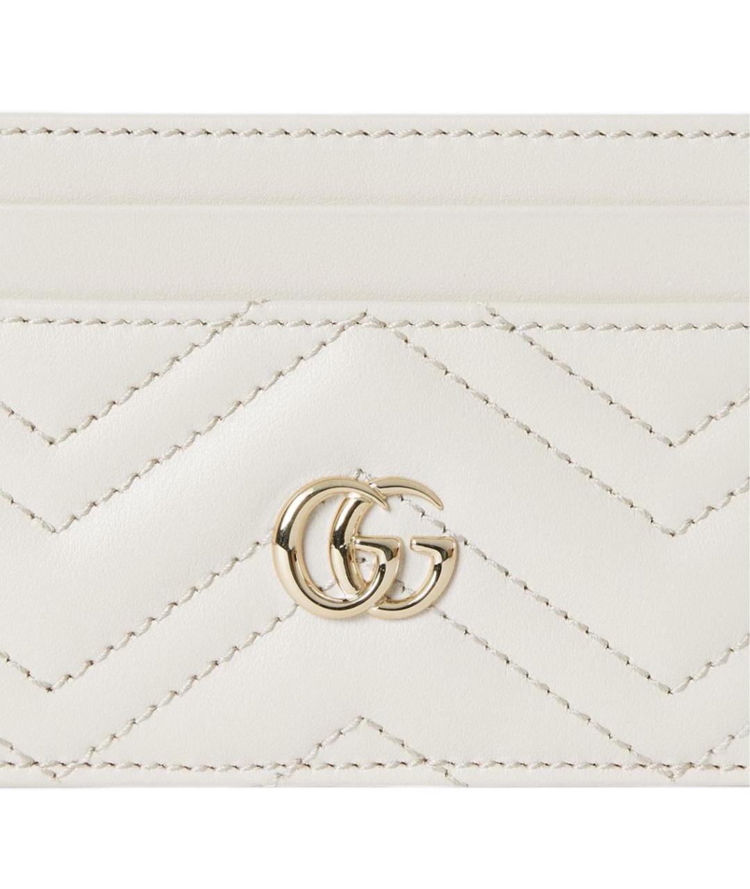 GUCCI Белый кожаный кардхолдер, фото 5