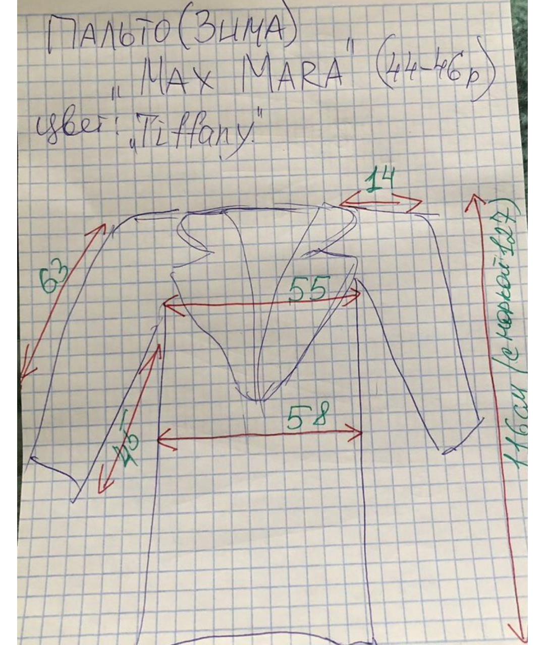 MAX MARA Бирюзовое меховое пальто, фото 8