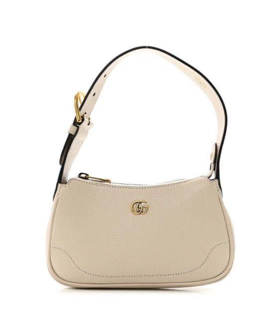 GUCCI Бежевая кожаная сумка с короткими ручками, фото 1