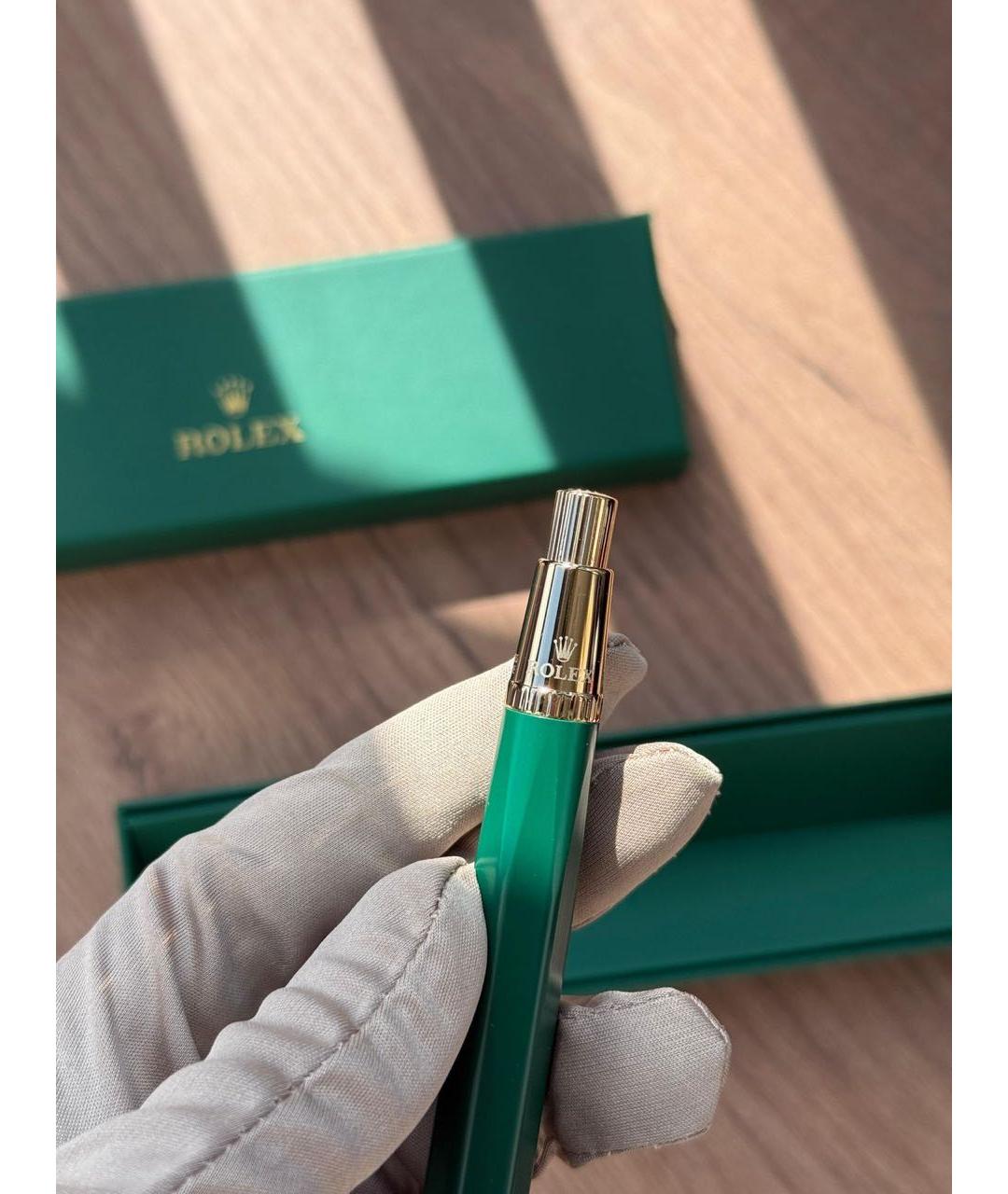 ROLEX Зеленая пластиковая шариковая ручка, фото 2