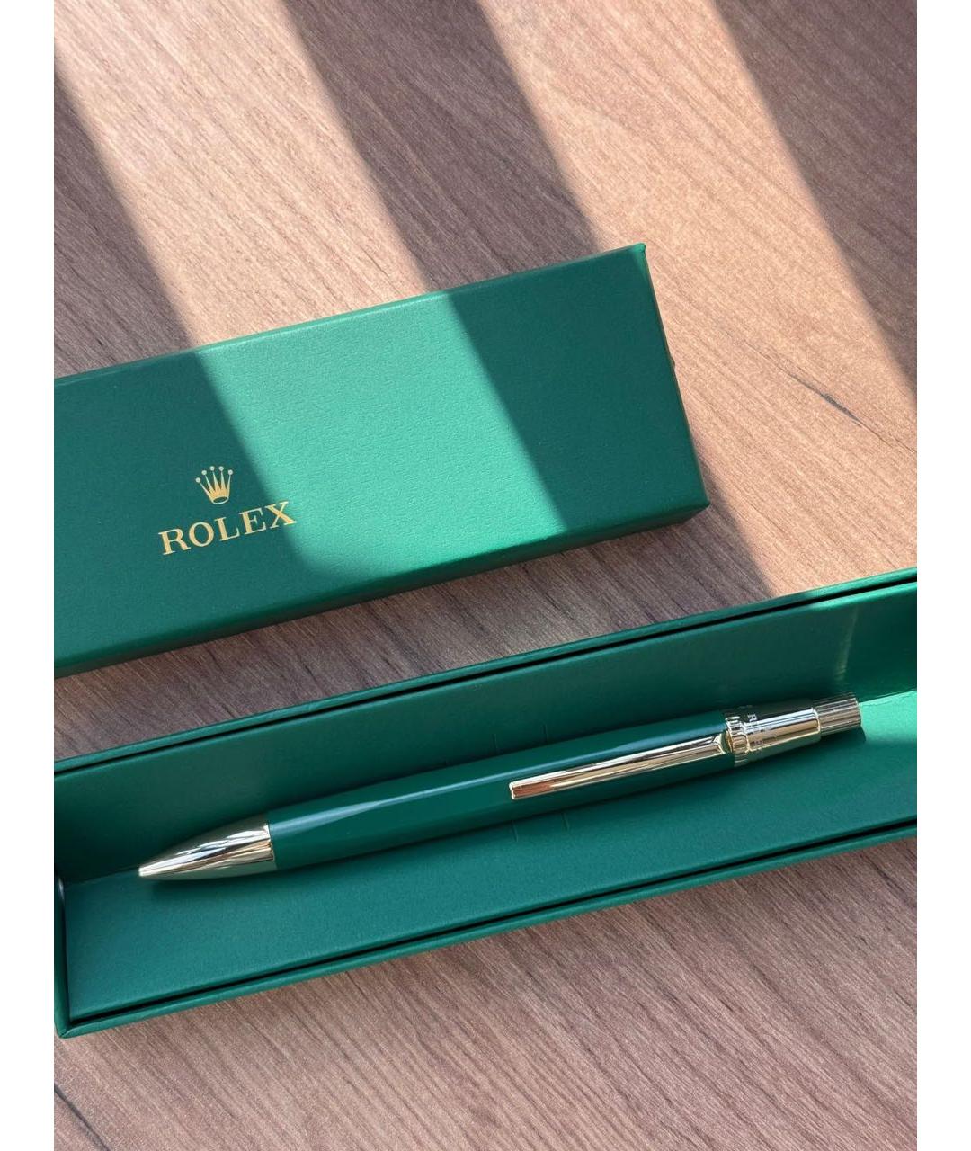 ROLEX Зеленая пластиковая шариковая ручка, фото 7