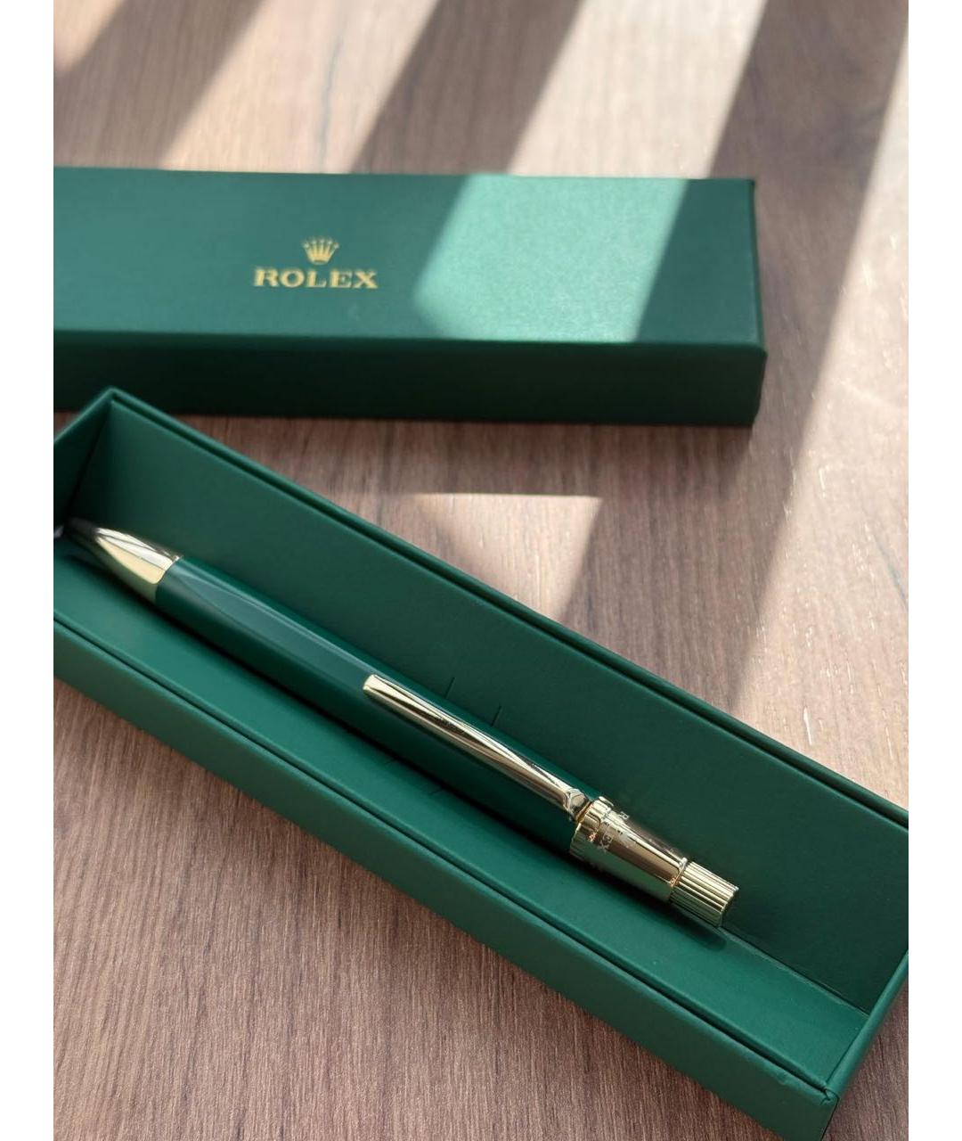 ROLEX Зеленая пластиковая шариковая ручка, фото 4
