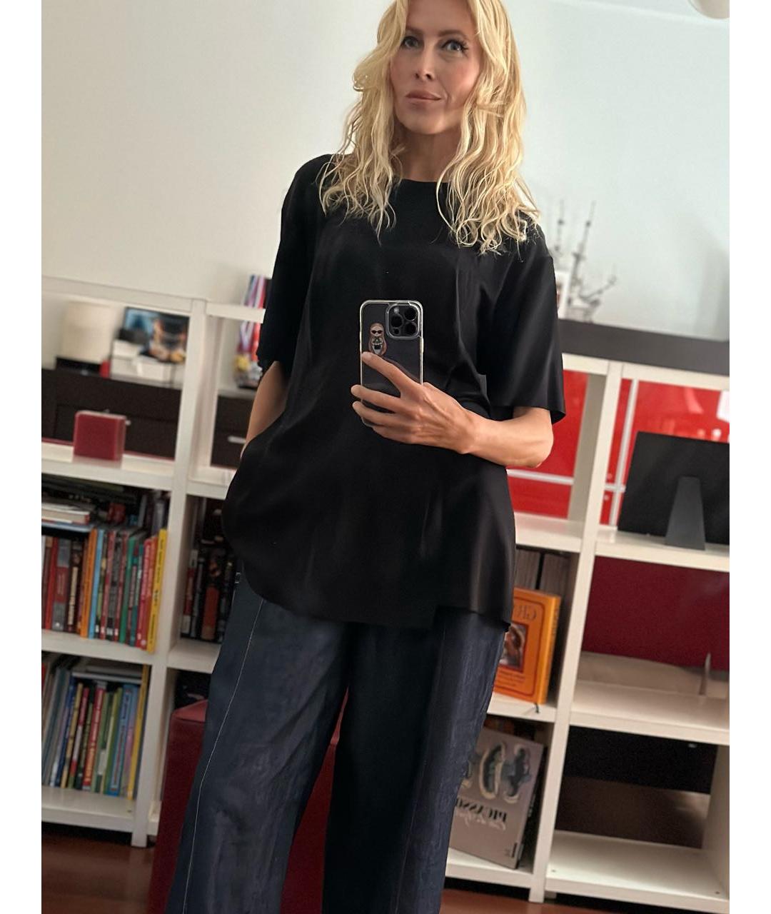 MAISON MARGIELA Черная вискозная футболка, фото 5