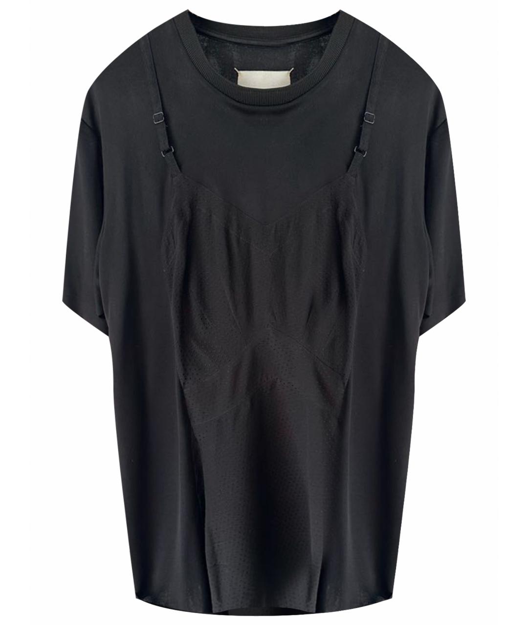 MAISON MARGIELA Черная вискозная футболка, фото 1