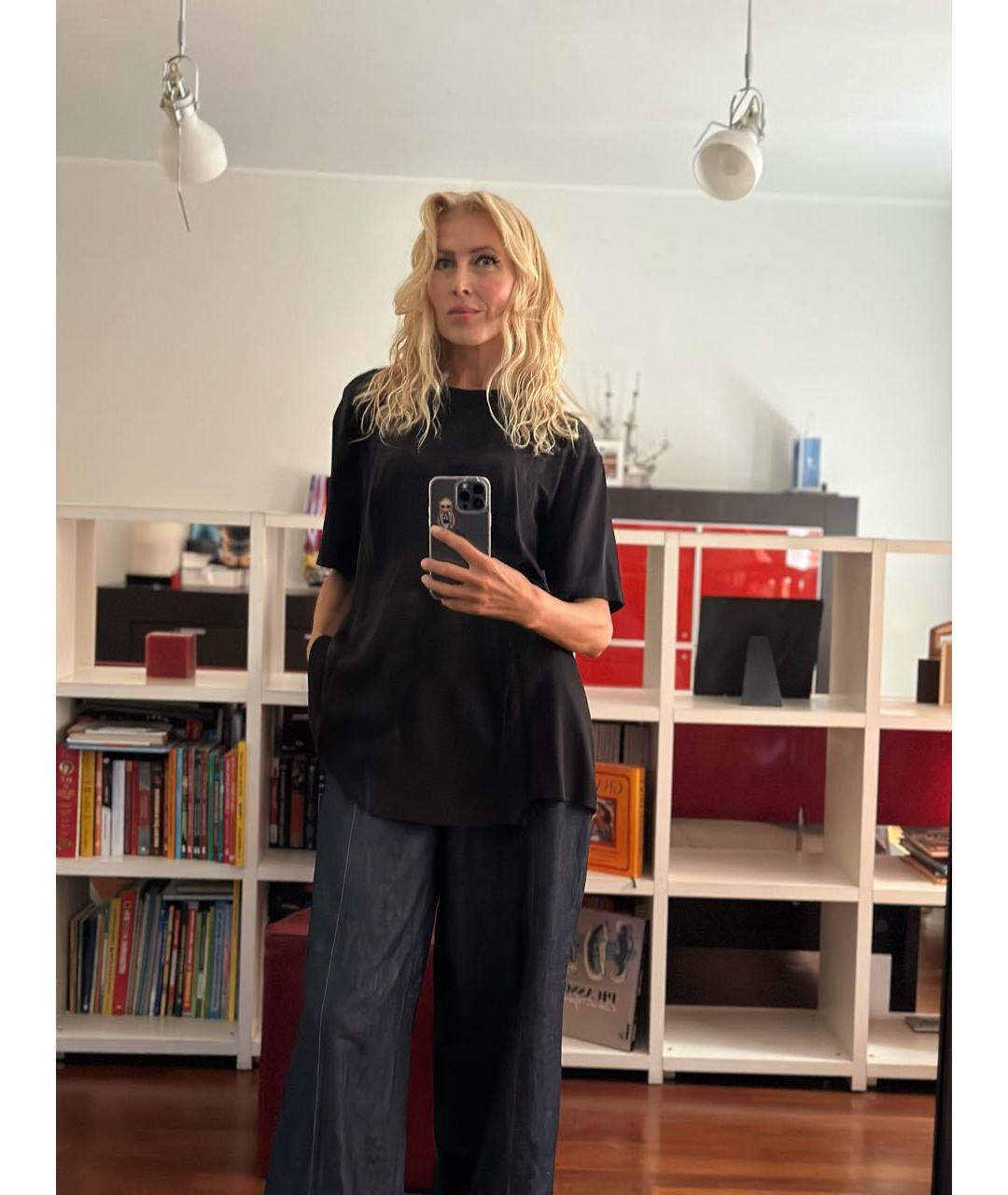 MAISON MARGIELA Черная вискозная футболка, фото 6