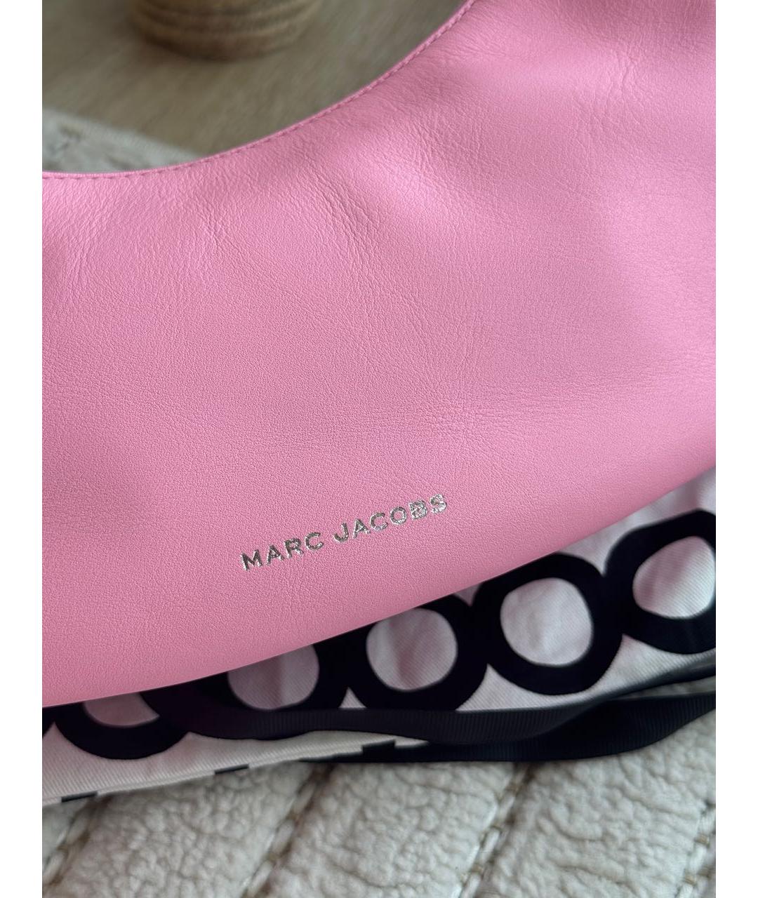 MARC JACOBS Розовая кожаная сумка с короткими ручками, фото 4
