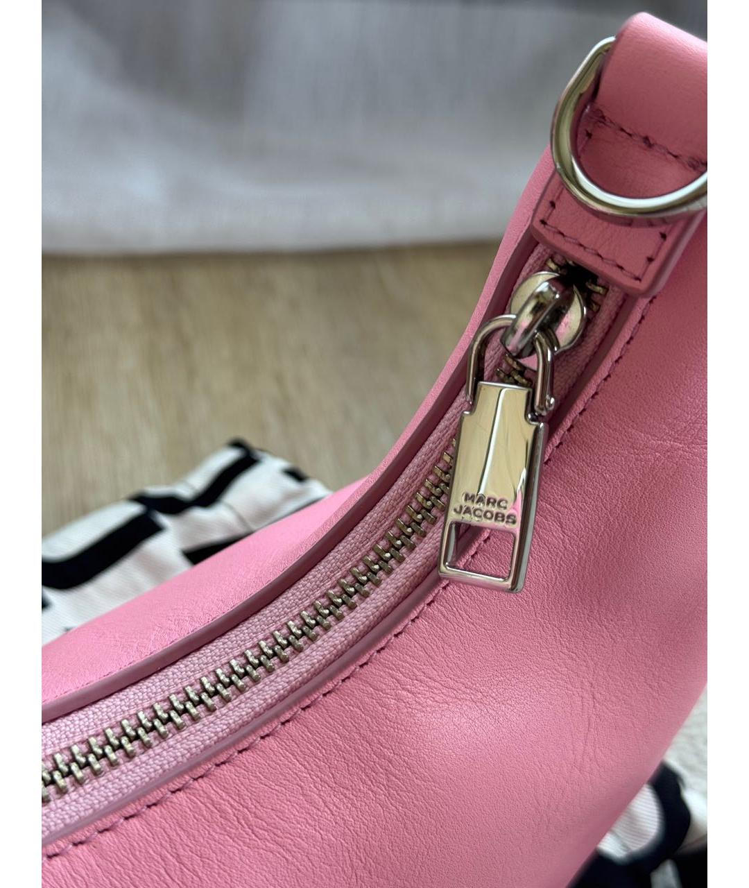 MARC JACOBS Розовая кожаная сумка с короткими ручками, фото 8