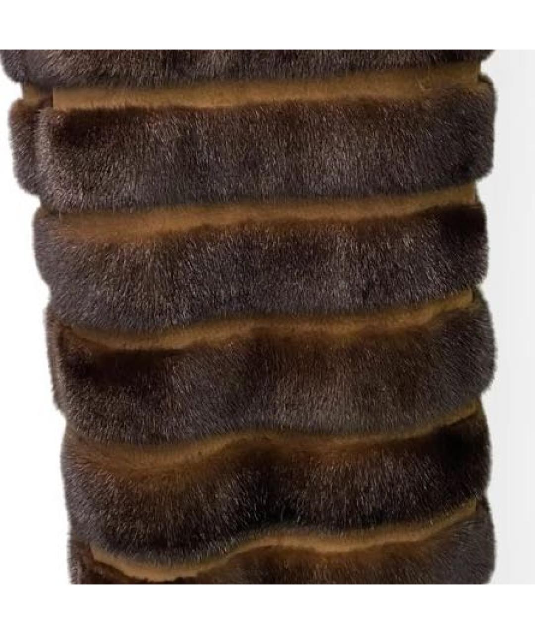 FENDI Коричневый меховой жилет, фото 4