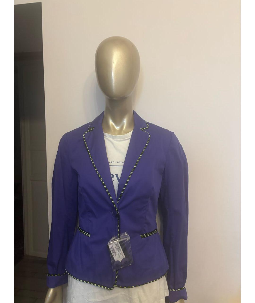 LOVE MOSCHINO Фиолетовый хлопковый жакет/пиджак, фото 8
