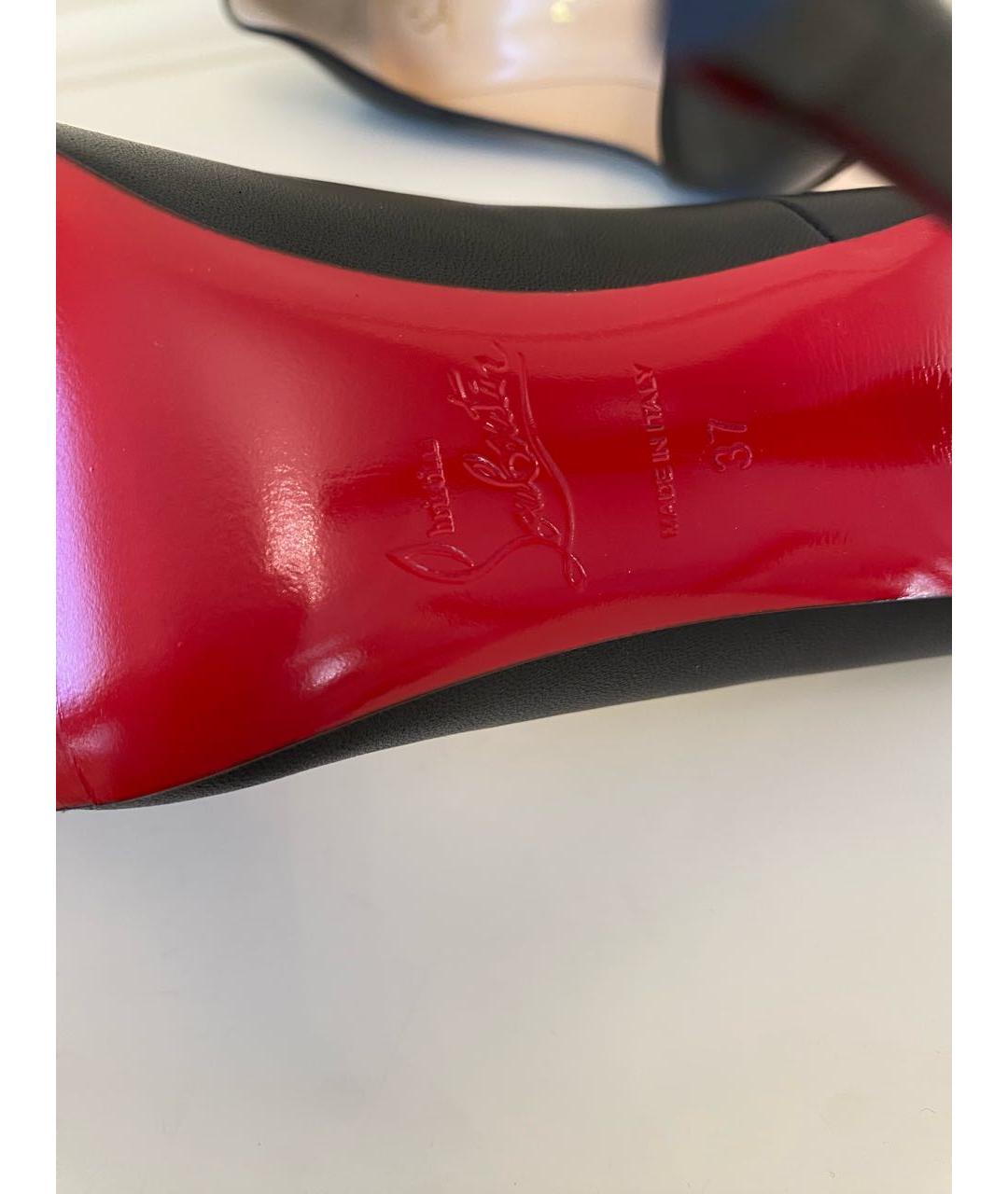 CHRISTIAN LOUBOUTIN Красные кожаные туфли, фото 4