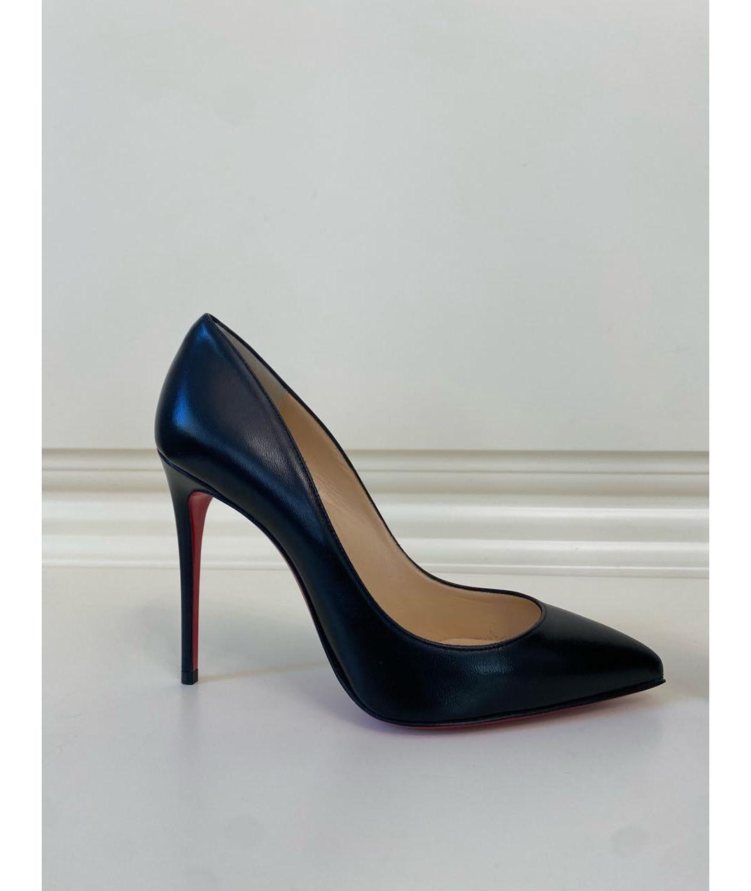 CHRISTIAN LOUBOUTIN Черные кожаные туфли, фото 7