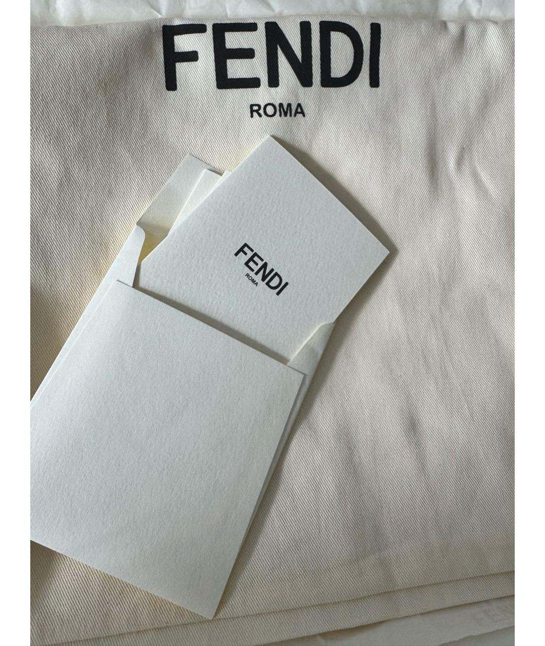 FENDI Черные текстильные туфли, фото 5