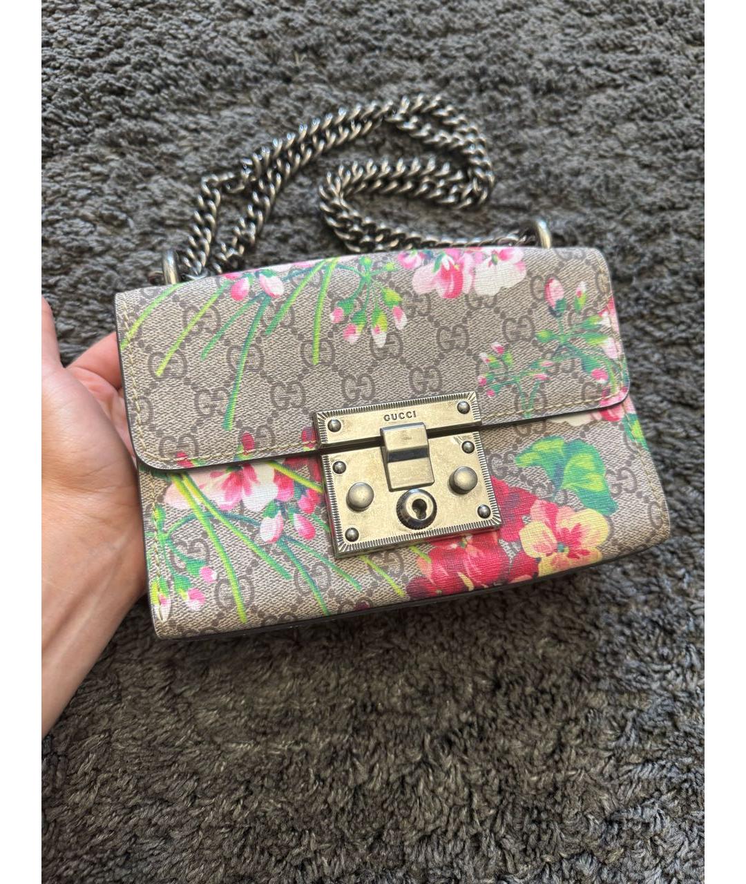 GUCCI Бежевая сумка через плечо из искусственной кожи, фото 6