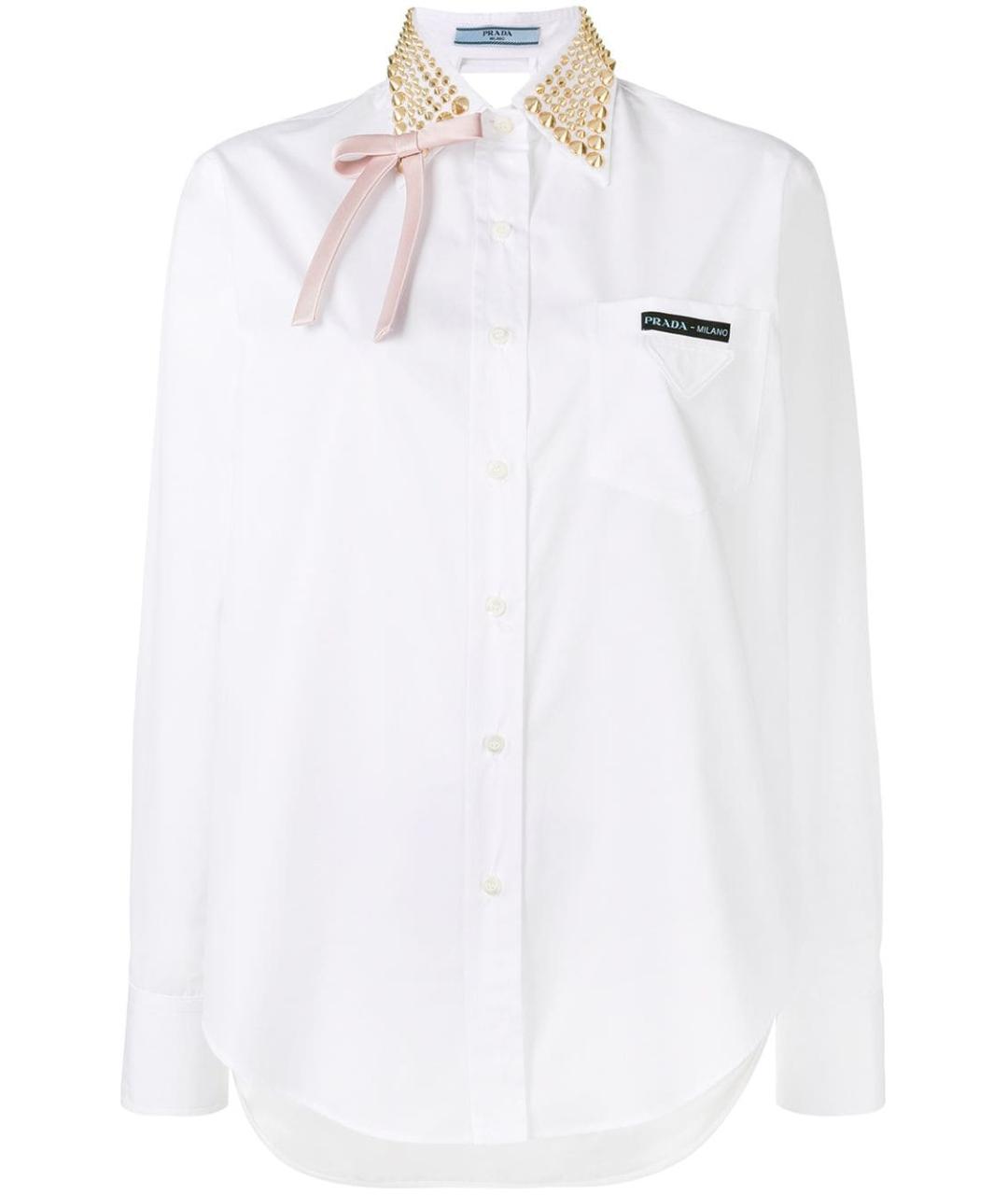 PRADA Белая хлопковая рубашка, фото 1