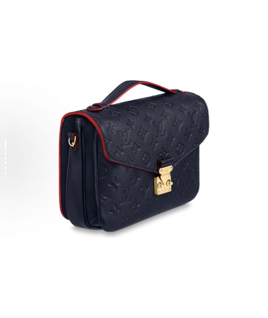 LOUIS VUITTON Темно-синяя кожаная сумка на плечо, фото 2