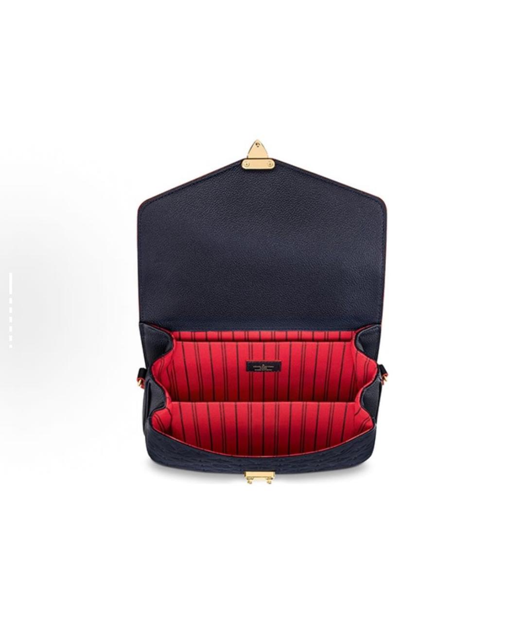 LOUIS VUITTON Темно-синяя кожаная сумка на плечо, фото 4