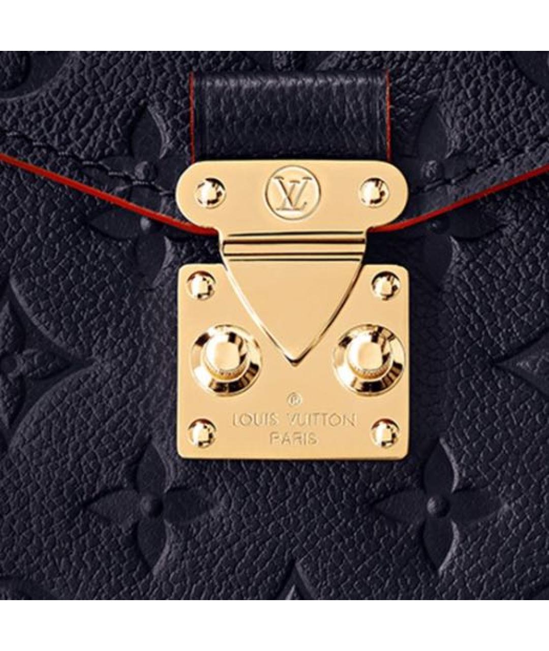 LOUIS VUITTON Темно-синяя кожаная сумка на плечо, фото 5