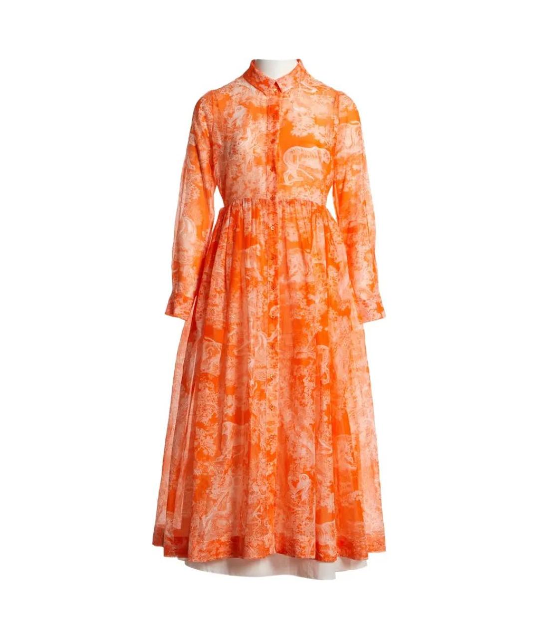 CHRISTIAN DIOR Оранжевое повседневное платье, фото 5