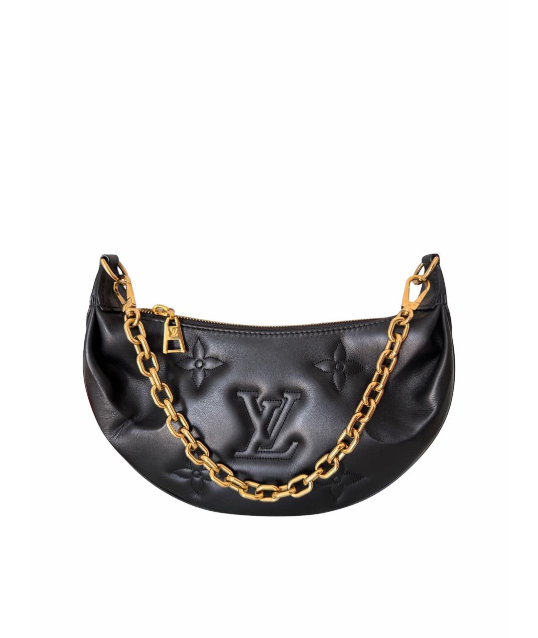 LOUIS VUITTON Черная кожаная сумка с короткими ручками, фото 1