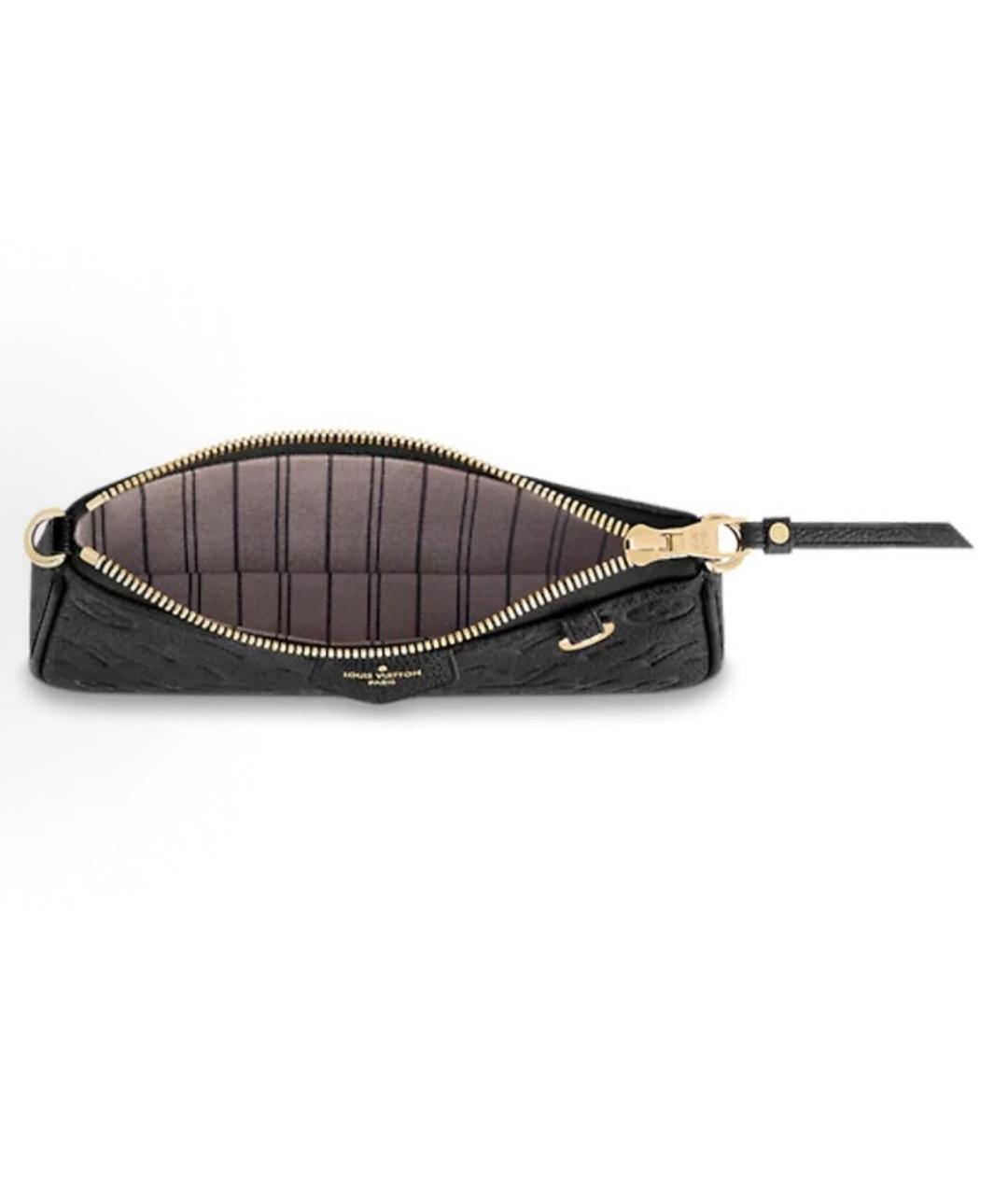 LOUIS VUITTON Черная кожаная сумка через плечо, фото 5