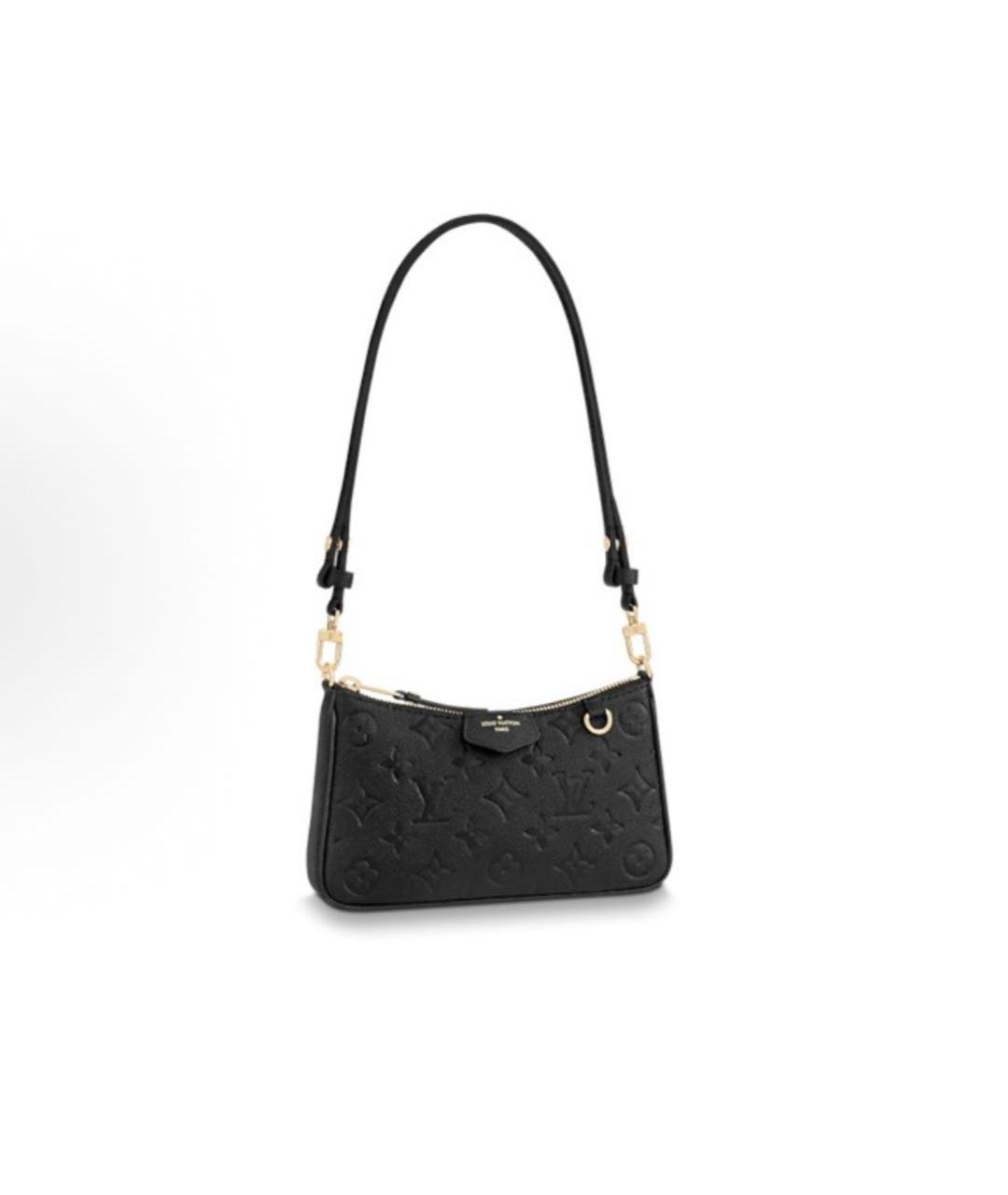 LOUIS VUITTON Черная кожаная сумка через плечо, фото 2
