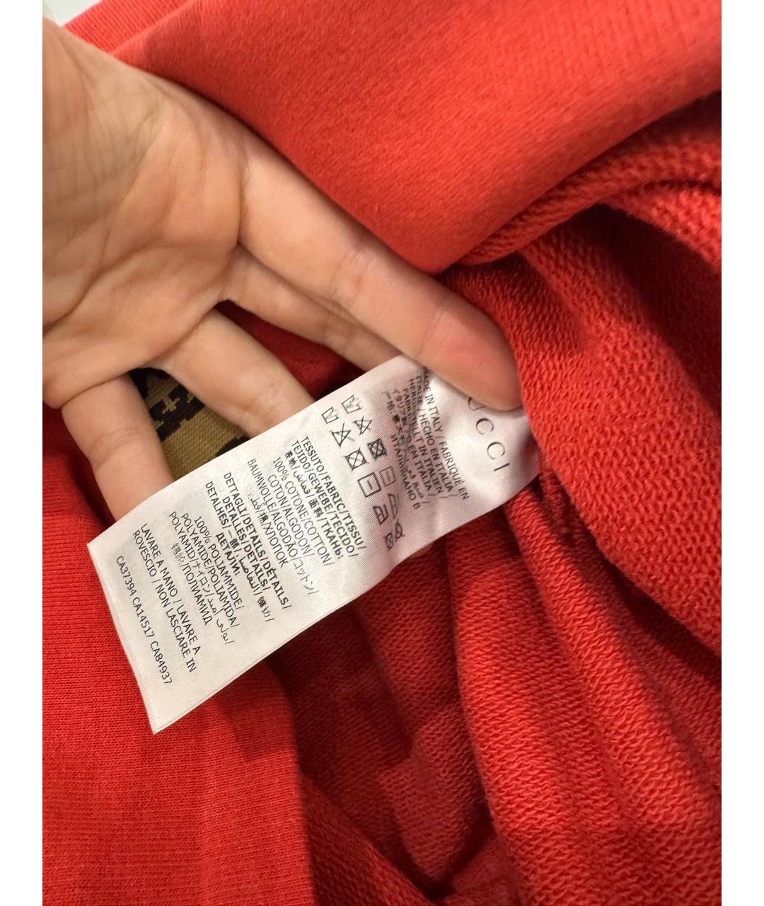GUCCI Красная хлопковая юбка мини, фото 5