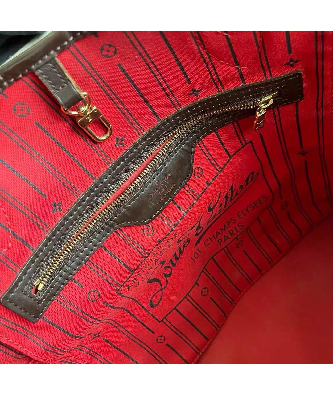 LOUIS VUITTON Коричневая кожаная сумка тоут, фото 6